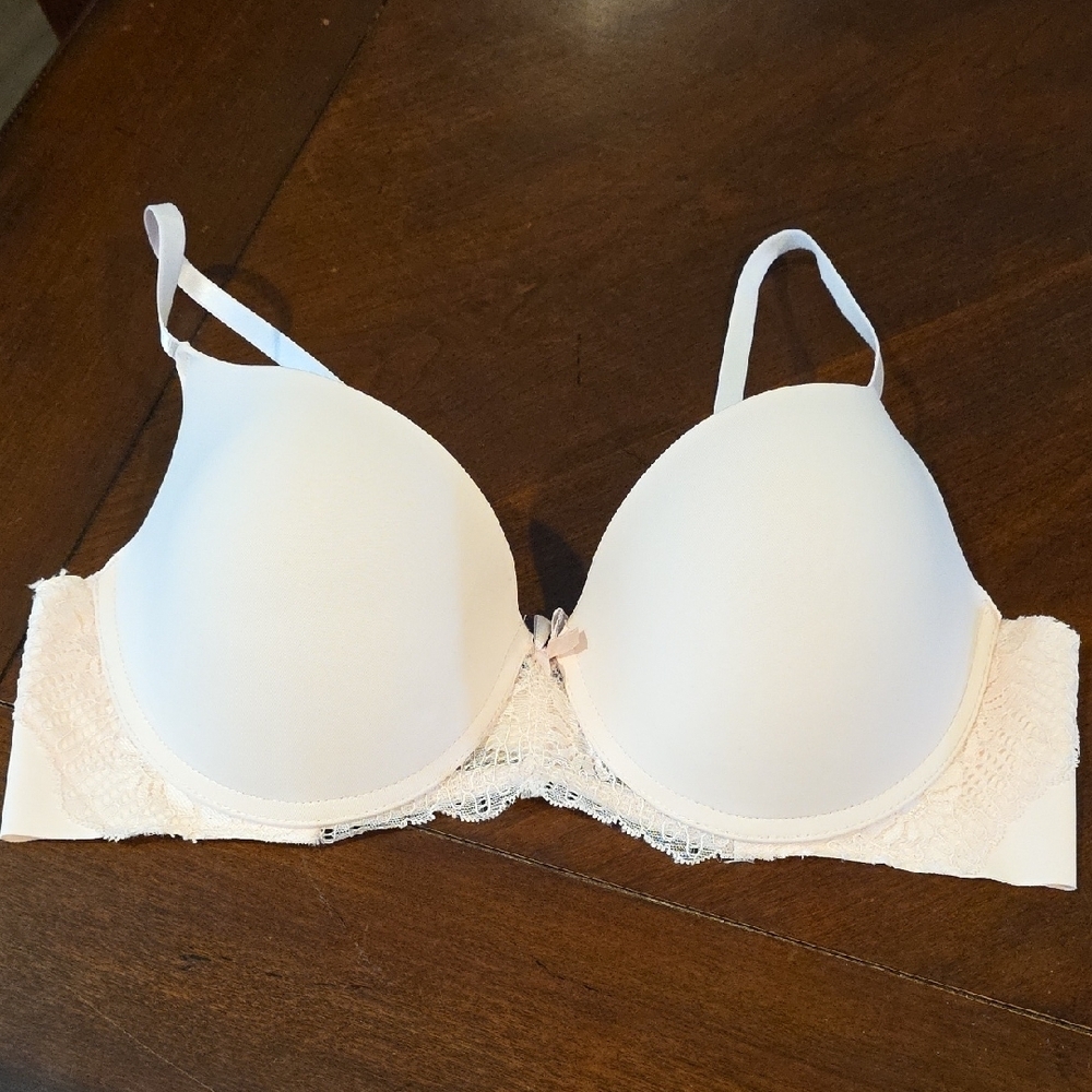 (J15) Marilyn Monroe Light Pink With Lace Full-Coverage Bra